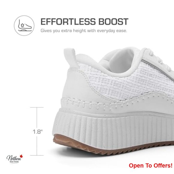 Platform Chunky Sneakers, Lace Up Casual Comfortable Fashion Shoes - Picture 5 of 7